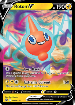 Rotom V z edície SWSH Black Star Promos, karta č.SWSH257