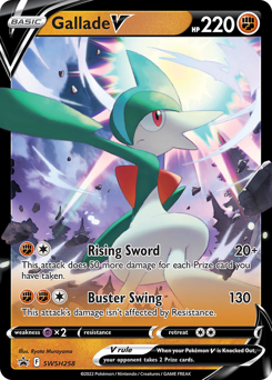Gallade V z edície SWSH Black Star Promos, karta č.SWSH258