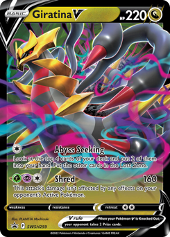 Giratina V z edície SWSH Black Star Promos, karta č.SWSH259