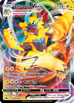 Zeraora VMAX z edície SWSH Black Star Promos, karta č.SWSH264