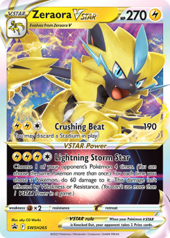 Zeraora VSTAR z edície SWSH Black Star Promos, karta č.SWSH265