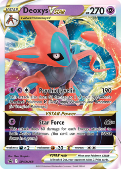 Deoxys VSTAR z edície SWSH Black Star Promos, karta č.SWSH268