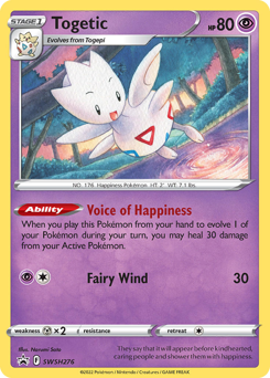 Togetic z edície SWSH Black Star Promos, karta č.SWSH276