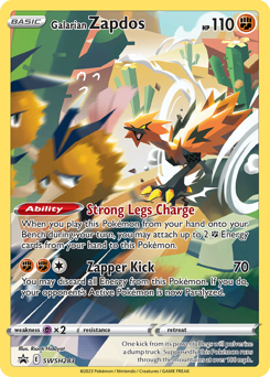Galarian Zapdos z edície SWSH Black Star Promos, karta č.SWSH283