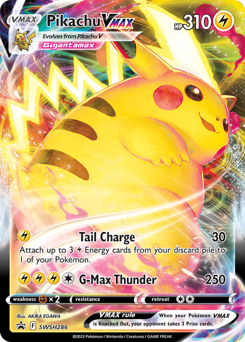 Pikachu VMAX z edície SWSH Black Star Promos, karta č.SWSH286