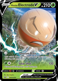 Hisuian Electrode V z edície SWSH Black Star Promos, karta č.SWSH294