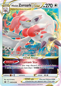 Hisuian Zoroark VSTAR z edície SWSH Black Star Promos, karta č.SWSH298