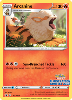 Arcanine z edície SWSH Black Star Promos, karta č.SWSH304
