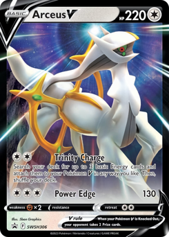 Arceus V z edície SWSH Black Star Promos, karta č.SWSH306
