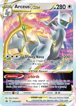 Arceus VSTAR z edície SWSH Black Star Promos, karta č.SWSH307
