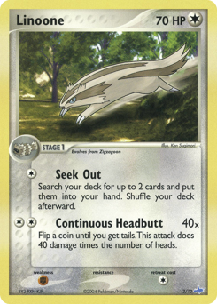Linoone z edície EX Trainer Kit Latios, karta č.3