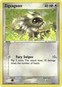 Zigzagoon z edície EX Trainer Kit Latios, karta č.7