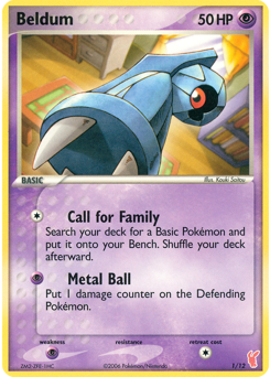 Beldum z edície EX Trainer Kit 2 Plusle, karta č.1