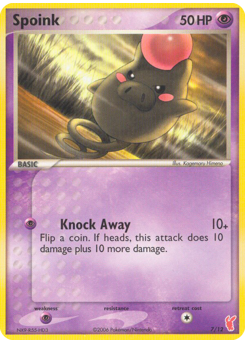 Spoink z edície EX Trainer Kit 2 Plusle, karta č.7