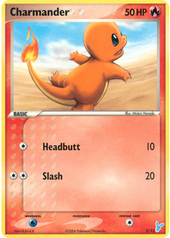 Charmander z edície EX Trainer Kit 2 Minun, karta č.2