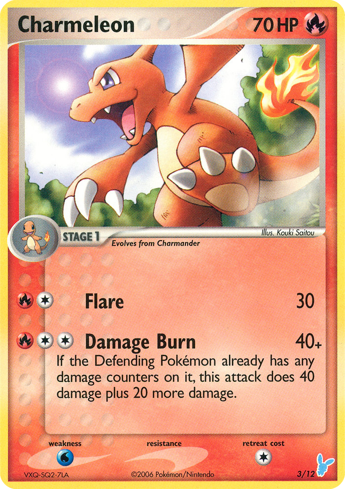 Charmeleon z edície EX Trainer Kit 2 Minun, karta č.3
