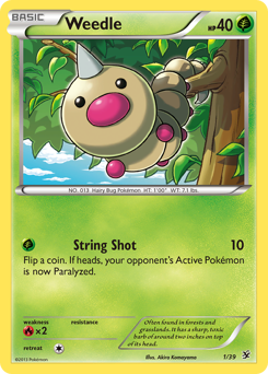 Weedle z edície Kalos Starter Set, karta č.1