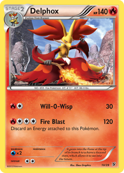 Delphox z edície Kalos Starter Set, karta č.10