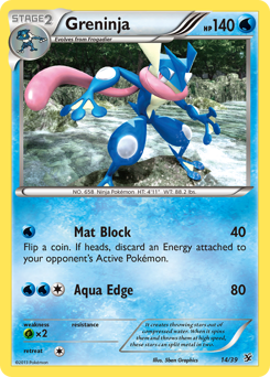 Greninja z edície Kalos Starter Set, karta č.14