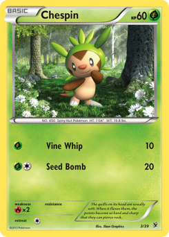 Chespin z edície Kalos Starter Set, karta č.3