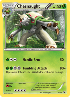 Chesnaught z edície Kalos Starter Set, karta č.5