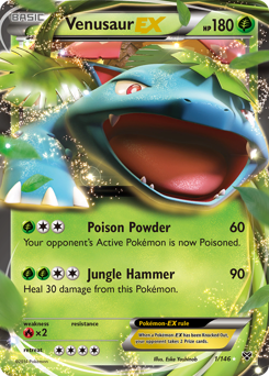 Venusaur-EX z edície XY, karta č.1