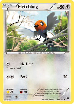 Fletchling z edície XY, karta č.113