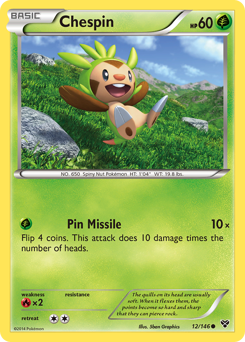 Chespin z edície XY, karta č.12