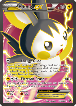Emolga-EX z edície XY, karta č.143