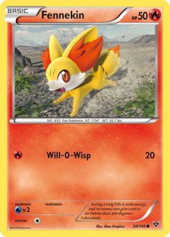 Fennekin z edície XY, karta č.24