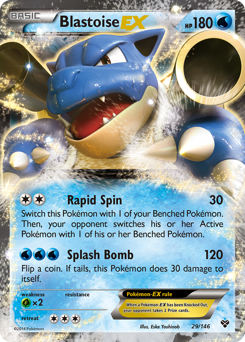 Blastoise-EX z edície XY, karta č.29