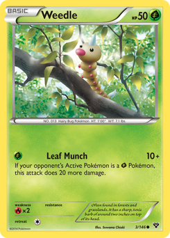 Weedle z edície XY, karta č.3