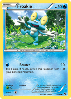 Froakie z edície XY, karta č.39