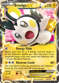 Emolga-EX z edície XY, karta č.46
