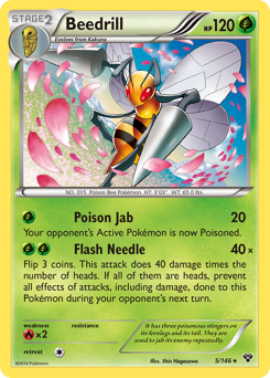 Beedrill z edície XY, karta č.5