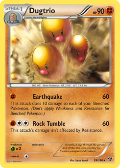 Dugtrio z edície XY, karta č.59