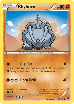 Rhyhorn z edície XY, karta č.60