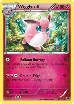 Wigglytuff z edície XY, karta č.90