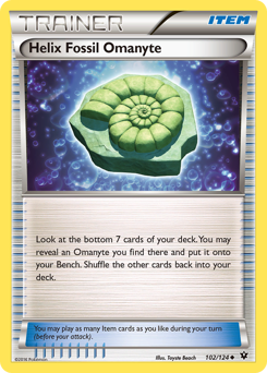 Helix Fossil Omanyte z edície Fates Collide, karta č.102