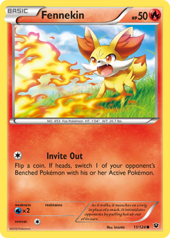 Fennekin z edície Fates Collide, karta č.11