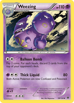 Weezing z edície Fates Collide, karta č.28