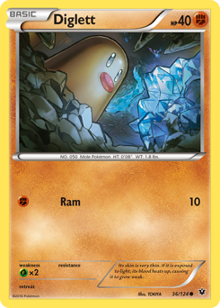Diglett z edície Fates Collide, karta č.36