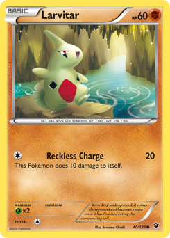 Larvitar z edície Fates Collide, karta č.40