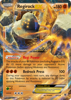 Regirock-EX z edície Fates Collide, karta č.43