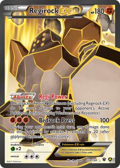 Regirock-EX z edície Fates Collide, karta č.43a