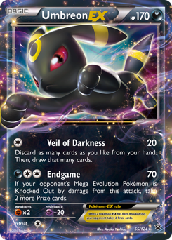 Umbreon-EX z edície Fates Collide, karta č.55