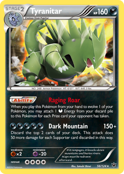 Tyranitar z edície Fates Collide, karta č.56