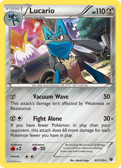 Lucario z edície Fates Collide, karta č.63