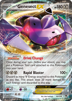 Genesect-EX z edície Fates Collide, karta č.64