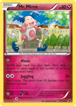 Mr. Mime z edície Fates Collide, karta č.67